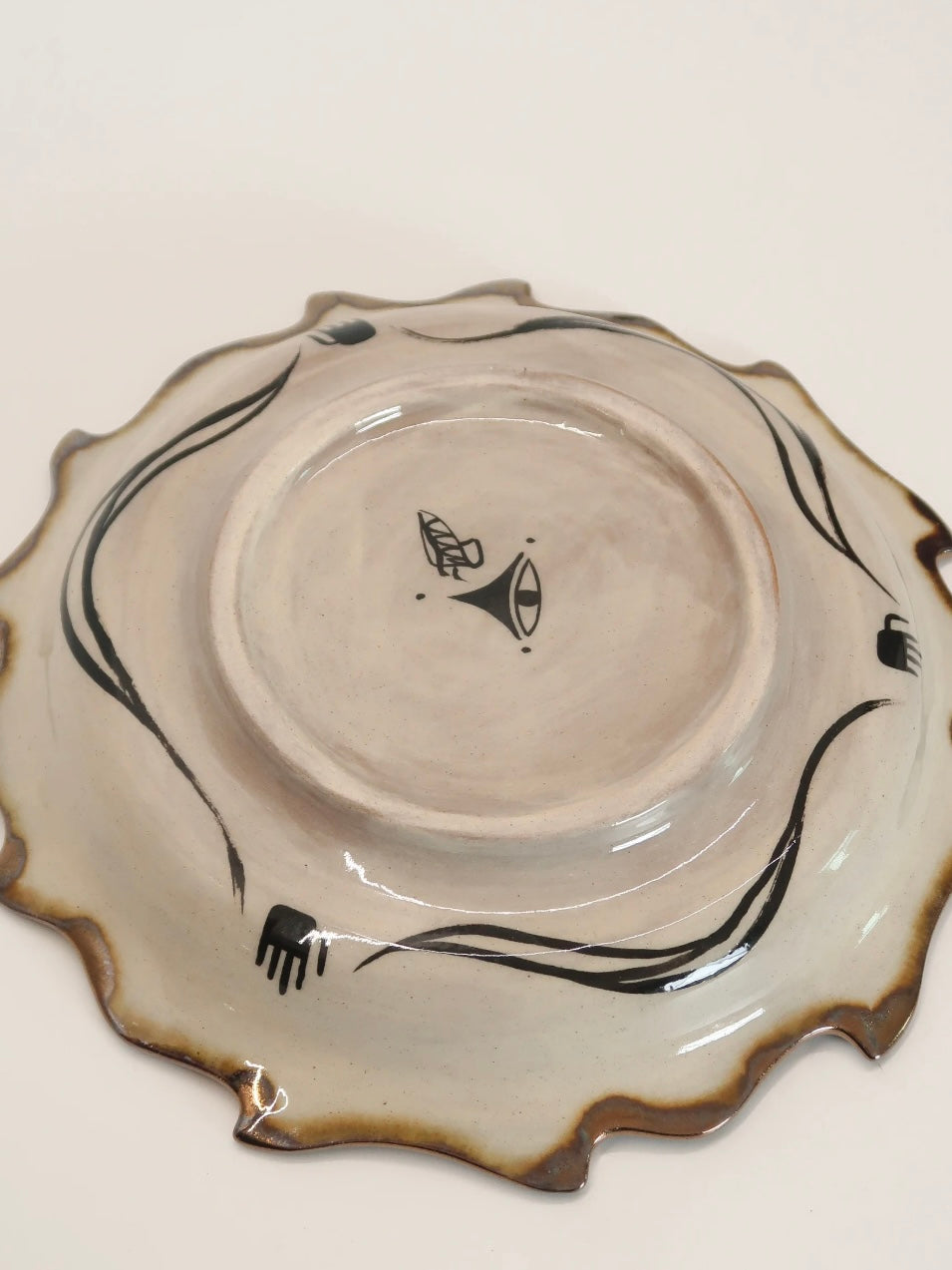 "Mountain & Sea Dreams" Hand-Painted Ceramic Plate – 8.5’’ Underglaze Art Plate