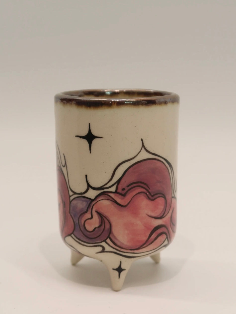 "Dance of Celestial Clouds" Hand-Painted Ceramic Mug
