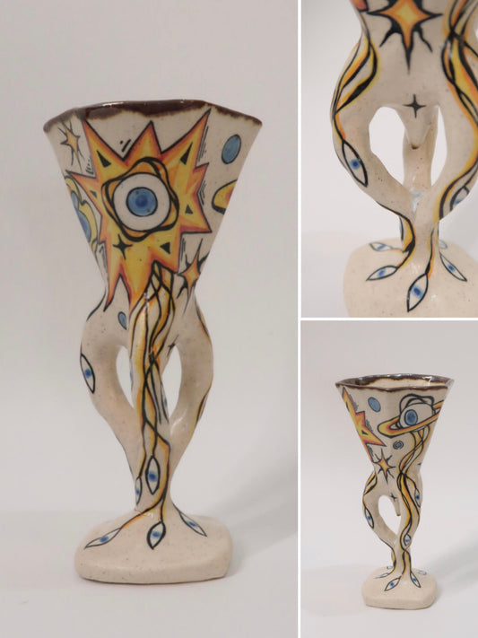 "The Eye of the Stars" Hand-Painted Ceramic Mug--150ml / 5.1 fl oz