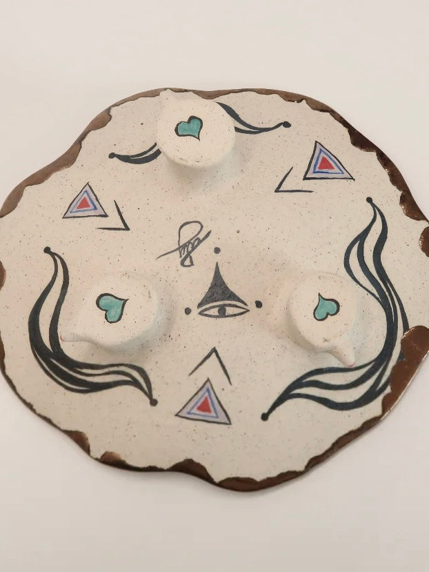 "Deep Sea Planet" Hand-Painted Ceramic Plate – 9.5'' Underglaze Art Plate