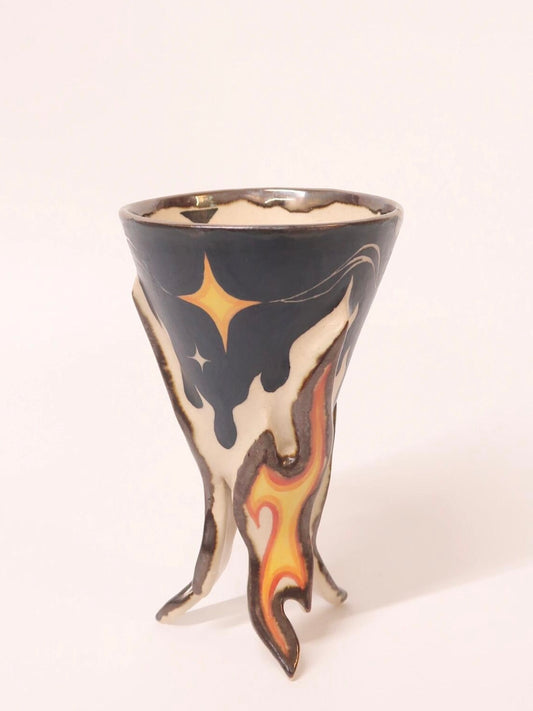 "Flame" Hand-Painted Ceramic Mug